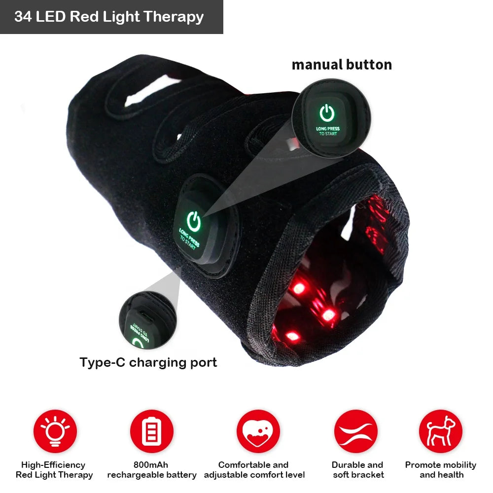 Pawonia Red Light Therapy Belt — Drug-Free Pain Relief for Dogs & Cats