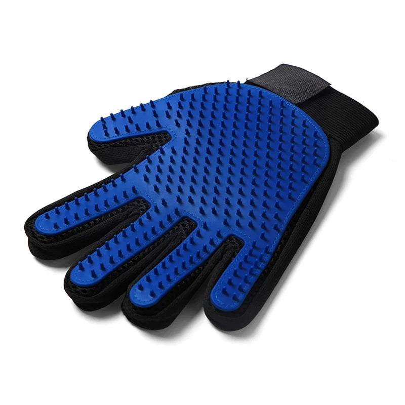 PAWPAL Pet Silicone Grooming Gloves - Effective Hair Remover Mitt for Dogs & Cats, Bathing & Shedding Control
