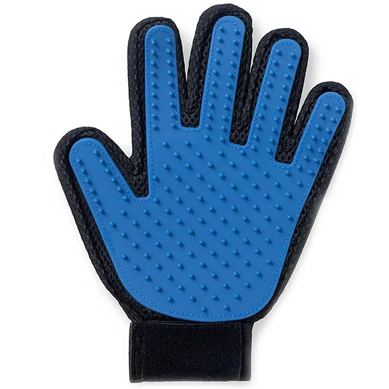 PAWPAL Pet Silicone Grooming Gloves - Effective Hair Remover Mitt for Dogs & Cats, Bathing & Shedding Control