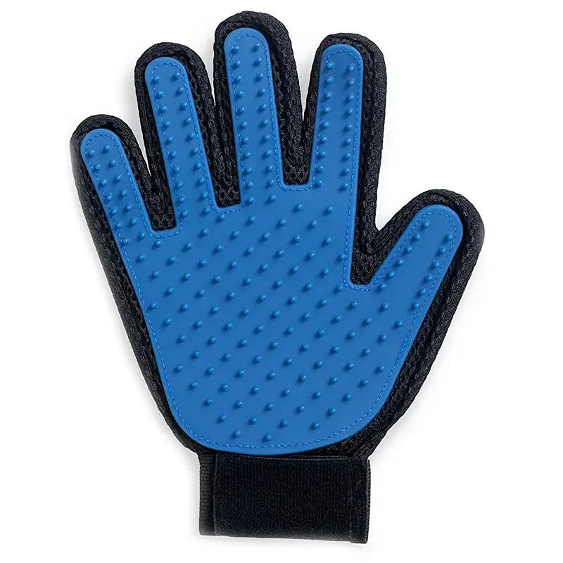 PAWPAL Pet Silicone Grooming Gloves - Effective Hair Remover Mitt for Dogs & Cats, Bathing & Shedding Control