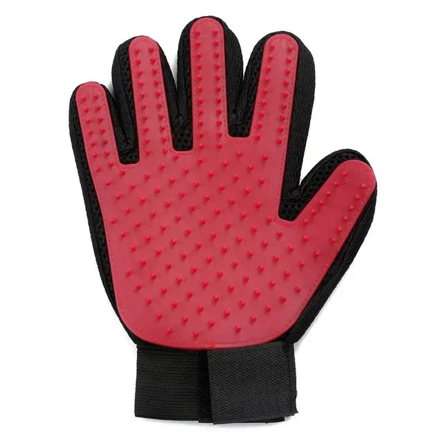 PAWPAL Pet Silicone Grooming Gloves - Effective Hair Remover Mitt for Dogs & Cats, Bathing & Shedding Control