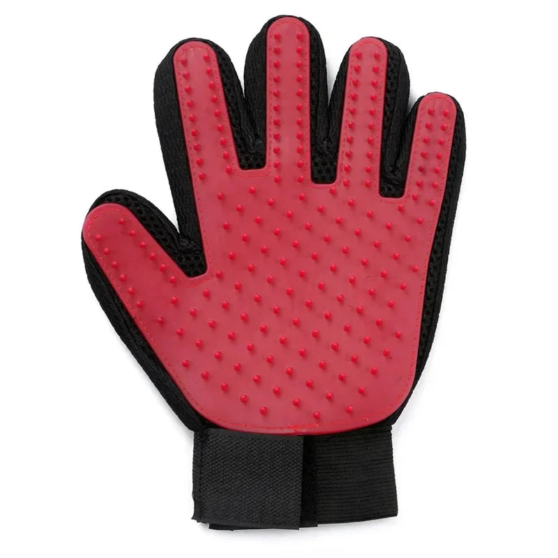 PAWPAL Pet Silicone Grooming Gloves - Effective Hair Remover Mitt for Dogs & Cats, Bathing & Shedding Control