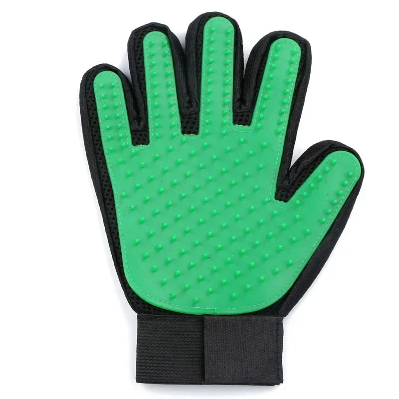 PAWPAL Pet Silicone Grooming Gloves - Effective Hair Remover Mitt for Dogs & Cats, Bathing & Shedding Control