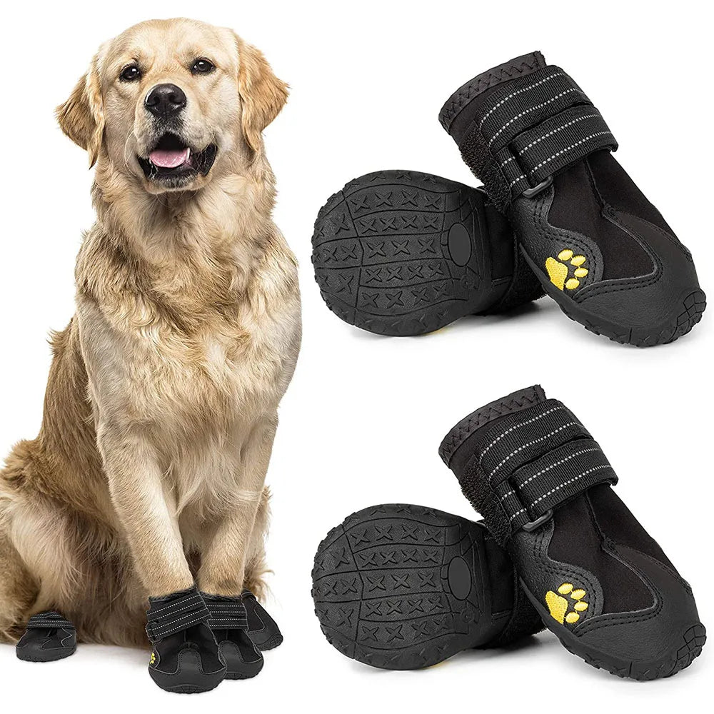 PawPalpet Waterproof Anti-Slip Dog Booties for Senior Dogs