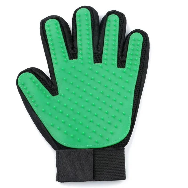 PAWPAL Pet Silicone Grooming Gloves - Effective Hair Remover Mitt for Dogs & Cats, Bathing & Shedding Control
